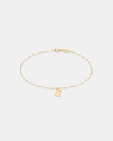 19cm (7.5") C Initial Bracelet in 10kt Yellow Gold