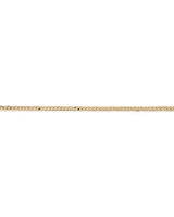 55cm (22") 3mm Width Solid Flat Bevelled Curb Chain in 10kt Yellow Gold