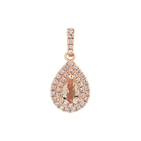 Sir Michael Hill Designer Pendant with Morganite & 0.20 Carat TW of Diamonds in 10kt Rose Gold