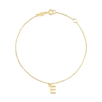 19cm (7.5") C Initial Bracelet in 10kt Yellow Gold