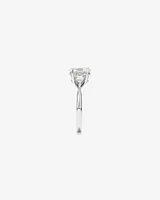 2.25 Carat TW Three Stone Oval and Kite Shaped Laboratory-Grown Diamond Engagement Ring in 14kt White Gold