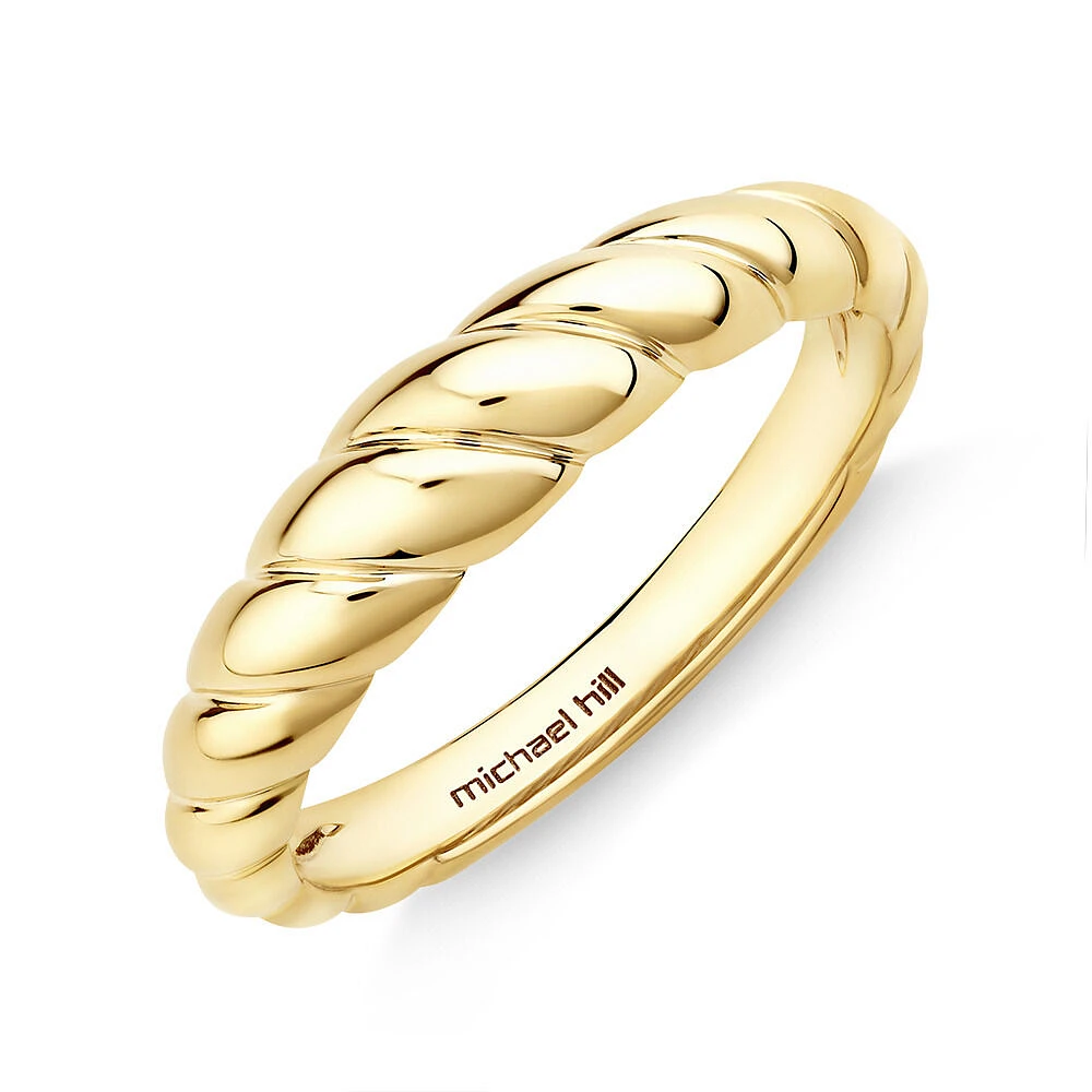 Narrow Croissant Ring in 10kt Yellow Gold