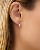 12mm Huggie Earrings in Sterling Silver