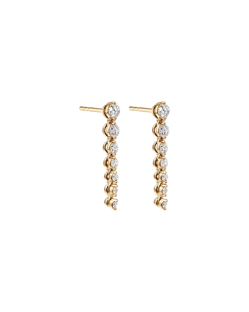 Drop Earrings with Carat TW of Diamonds in 18kt Gold