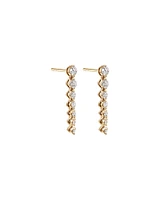 Drop Earrings with Carat TW of Diamonds in 18kt Gold