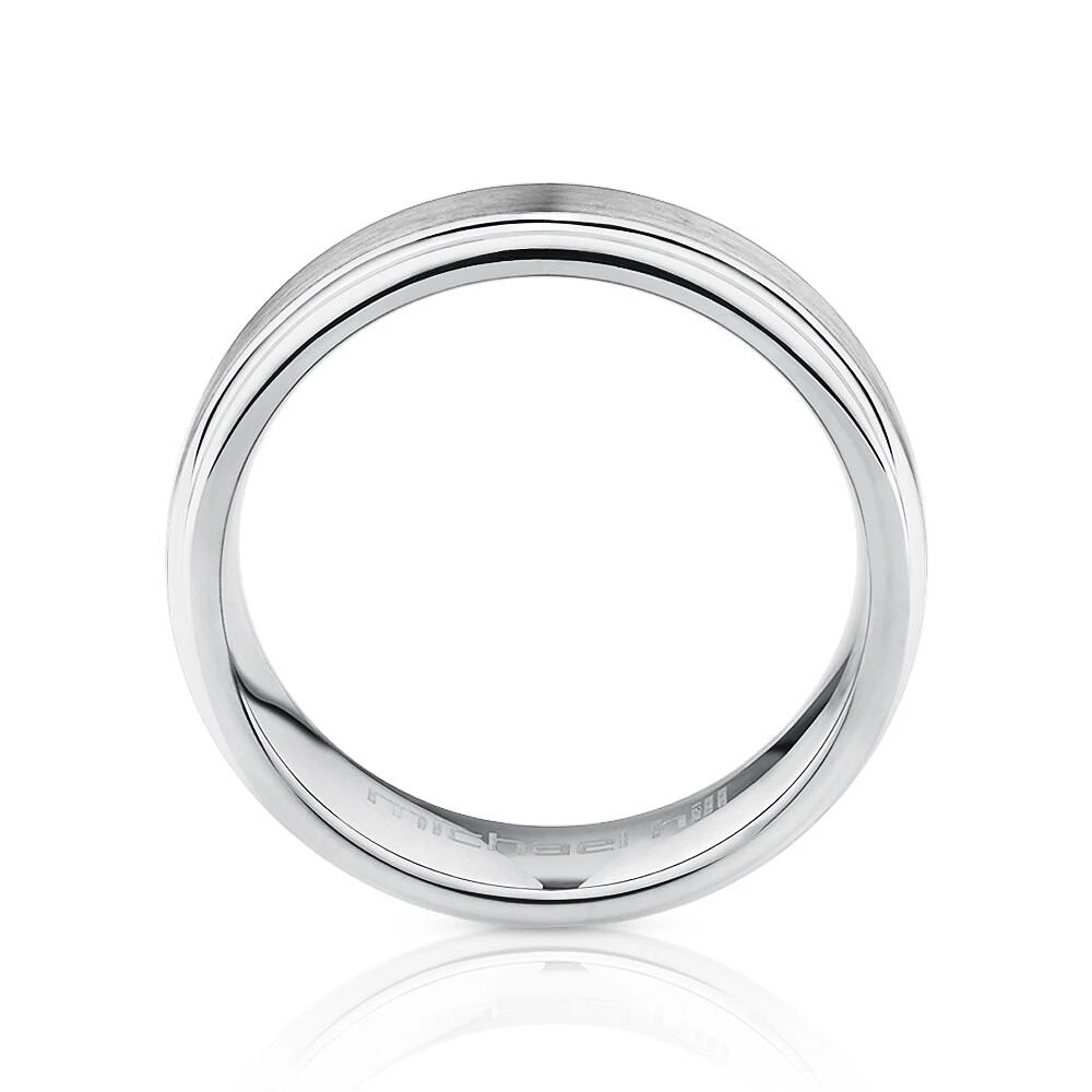 Men's Ring in Grey Sapphire Tungsten