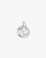 Diamond Accent Taurus Zodiac Pendant in Sterling Silver
