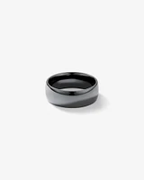 8mm Black Titanium Polished Dome Wedding Band