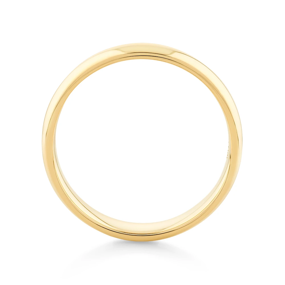 5mm High Domed Wedding Band 10kt Yellow Gold