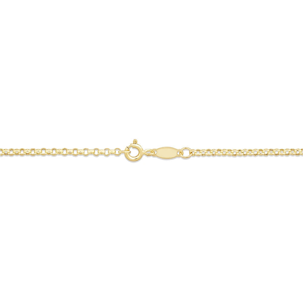 45cm (18") Hollow Belcher Chain in 10kt Yellow Gold