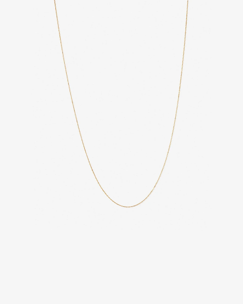 50cm (20") 1mm Width Singapore Chain in 10kt Yellow Gold