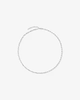 50cm (20") 3.9mm Width Large Diamond Cut Infinity Link Chain Necklace in Sterling Silver