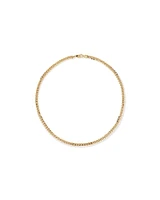 55cm (22") 6.3mm Width Solid Concave Bevelled Curb Chain in 10kt Yellow Gold