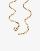 50cm (20") 3mm-3.5mm Width Hollow Belcher Chain in 10kt Yellow Gold