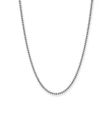 55cm (22") 5.35mm Width Miami Curb Chain Necklace in Sterling Silver