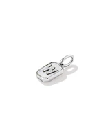 Letter Z Mother of Pearl Initial Pendant in Sterling Silver
