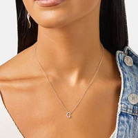 A' Initial necklace with 0.10 Carat TW of Diamonds in 10kt White Gold