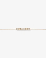 0.26 Carat TW Diamond Paperclip Bracelet in 10kt Yellow Gold