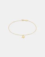 19cm (7.5") C Initial Bracelet in 10kt Yellow Gold