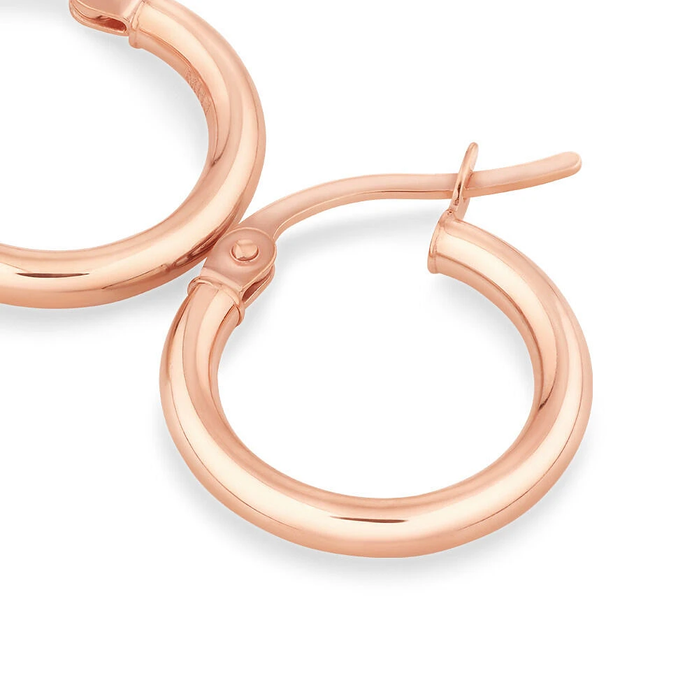 10mm Hoop Earrings in 10kt Rose Gold