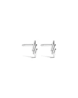 Boucles d'oreilles clou en forme d'éclair en argent sterling.