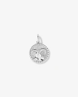 Diamond Accent Taurus Zodiac Pendant in Sterling Silver