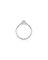 Bague de fiançailles en or blanc 14 K avec diamants totalisant 0,50 ct