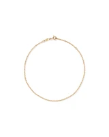 26cm (10.2") 1.7mm Width Belcher Chain Anklet in 10kt Yellow Gold