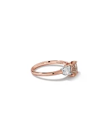 Ring with Morganite & 0.40 Carat TW of Diamonds in 10kt Rose Gold