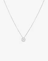 Sir Michael Hill Designer Halo Pendant with Chain with 0.45 Carat TW of Diamonds in 18kt White Gold