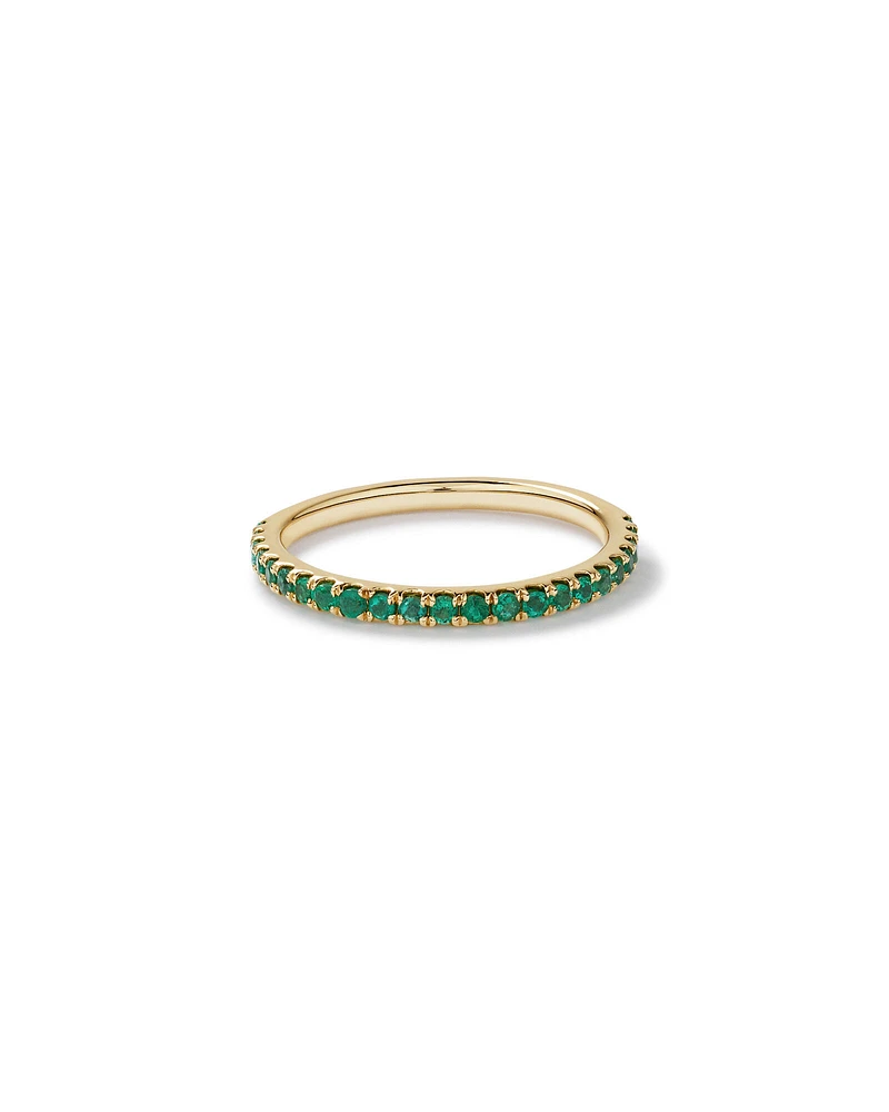 Emerald Stacker Ring in 10kt Yellow Gold