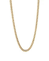 55cm (22") 9mm Width Semi Solid Diamond Cut Curb Chain in 10kt Yellow Gold