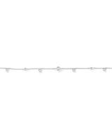 20cm (8") Bead Station Bracelet in Sterling Silver