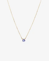 Necklace with Tanzanite in 10kt Yellow Gold