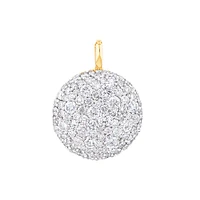 Stardust Pendant with 1.26TW of Diamonds in 10kt Yellow Gold and Rhodium