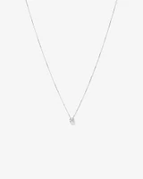 0.39 Carat TW Multistone Princess and Marquise Cut Diamond Pendant in 10kt White Gold