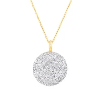 Stardust Pendant with 1.26TW of Diamonds in 10kt Yellow Gold and Rhodium