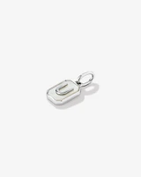 Letter Z Mother of Pearl Initial Pendant in Sterling Silver