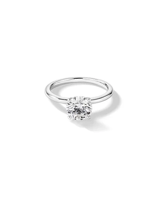 1.50 Carat TW Round Brilliant Laboratory-Grown Diamond Solitaire Enggement Ring In 14kt White Gold