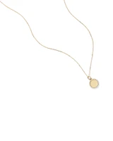 Diamond Outline Circle Pendant in 10kt Yellow Gold