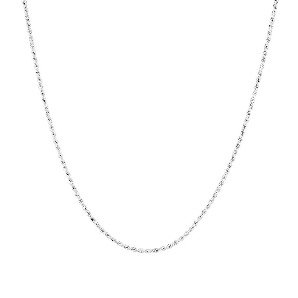 50cm (20") 2mm-2.5mm Width Rope Chain in Sterling Silver