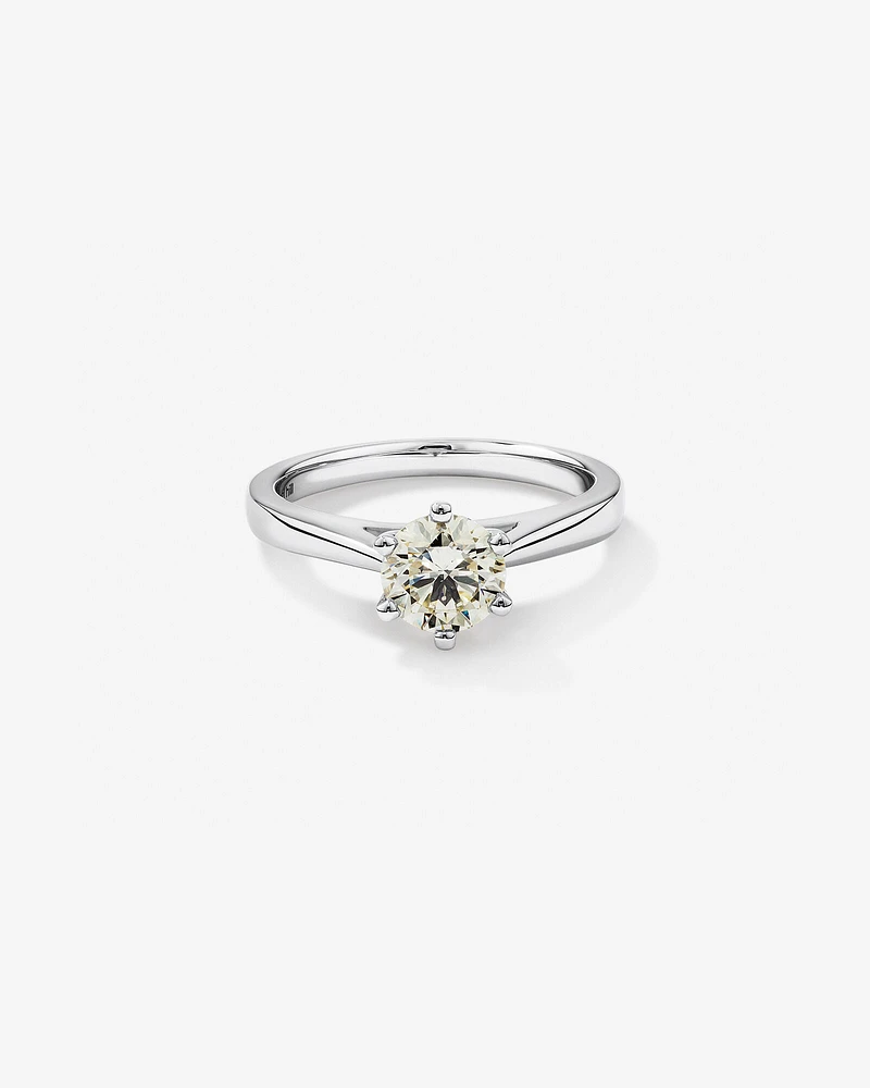 1 Carat Diamond Solitaire Ring in 14kt White Gold