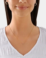 "K" Initial Necklace with 0.10 Carat TW of Diamonds in 10kt Yellow Gold