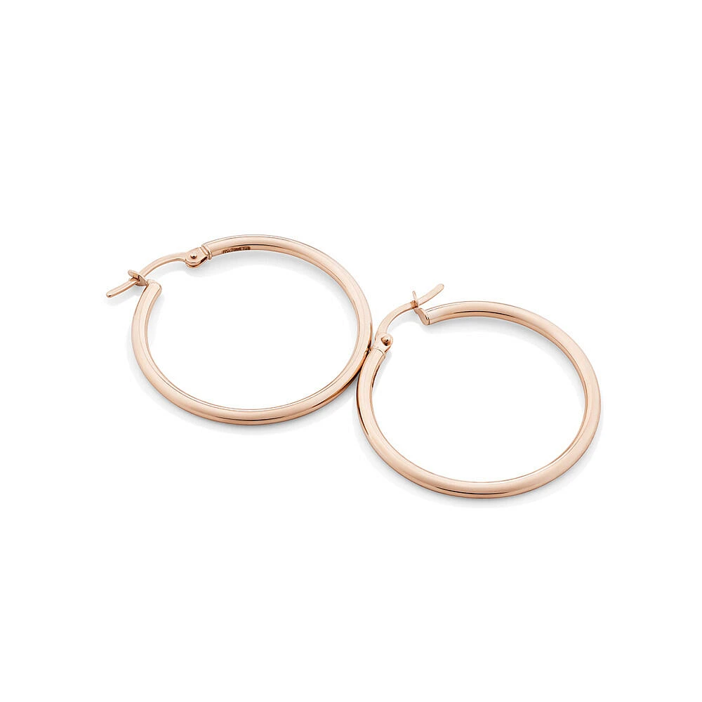 25mm Hoop Earrings in 10kt White Gold