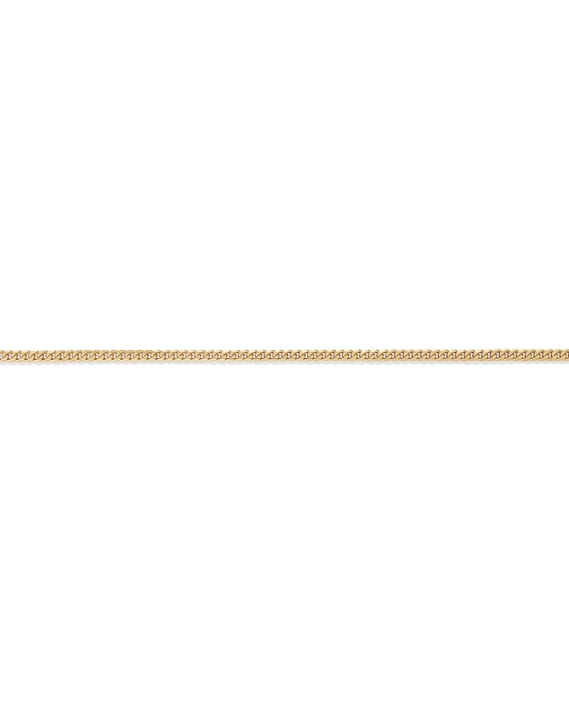 55cm (22") 5.1mm Width Solid Concave Bevelled Curb Chain in 10kt Yellow Gold