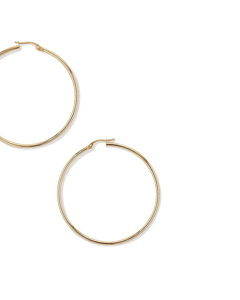 45mm Hoop Earrings in 10kt Yellow Gold