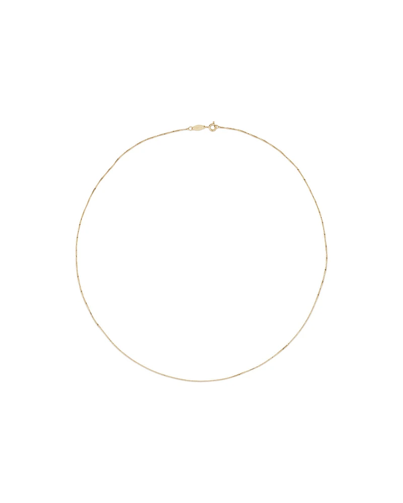 50cm (20") 0.66mm Width Box Chain in 10kt Yellow Gold