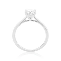 Evermore Certified Solitaire Engagement Ring with 1 Carat TW Diamond in 14kt Yellow/White Gold