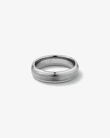 Men's Ring in Grey Sapphire Tungsten