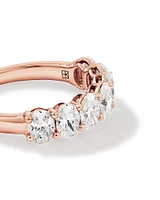 2.00 Carat TW Oval Laboratory-Grown Diamond Wedding Ring in 14kt White Gold